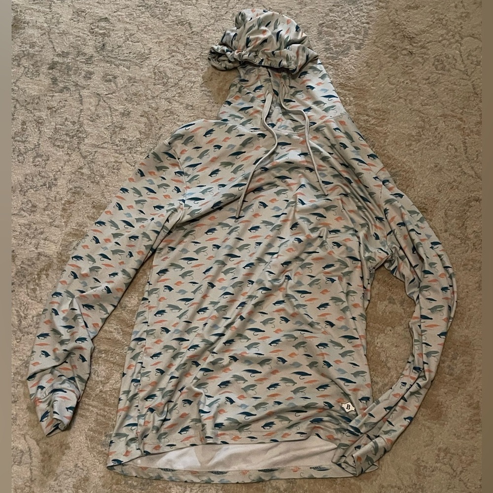 Burlebo Patterned Hoodie With Drawstring - image 1